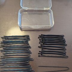 ヘアピンまとめ売り ブラック シンプル実用セットの画像