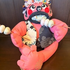 【1点もの】厄除け　魔除け　引っ越し祝い　出産祝い　ハンドメイド　人形　鬼　の画像