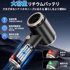 新品未使用✨️ハンディクリーナー 強力吸引力 吹き飛ぶ 吸い込む 空気入れ 空気抜き コードレス 多機能車用掃除機 Type-Cの画像