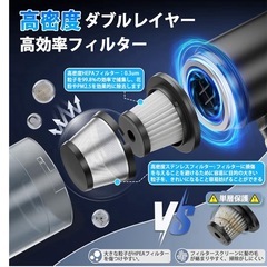 新品未使用✨️ハンディクリーナー 強力吸引力 吹き飛ぶ 吸い込む 空気入れ 空気抜き コードレス 多機能車用掃除機 Type-Cの画像