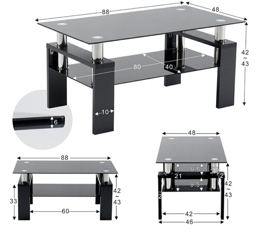 クリアリビングテーブル
