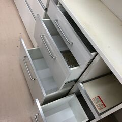 【ジャングルジャングル和歌山店】【Wa3538】レンジボード ホワイト リユースショップ リサイクルショップ 中古家具 中古家電 中古自転車 古着 冷蔵庫の画像