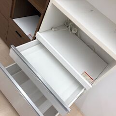 【ジャングルジャングル和歌山店】【Wa3540】レンジボード ホワイト リユースショップ リサイクルショップ 中古家具 中古家電 中古自転車 古着 冷蔵庫の画像