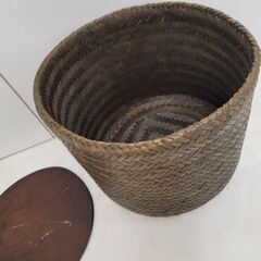 竹細工バスケット 　木製　ランチョンマット　年輪盆　ランドリーボックスの画像