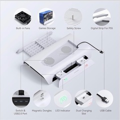 PS5用 縦置き 冷却ファン の画像