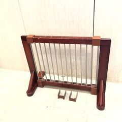 ■■975■ペット用 木製 ゲートフェンス伸縮 置くだけ 犬 猫の画像