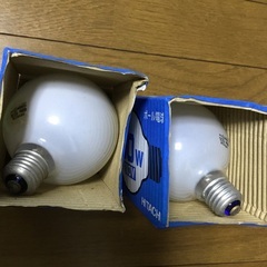 HITACHI ボール電球　2個　60W 110V ホワイトの画像