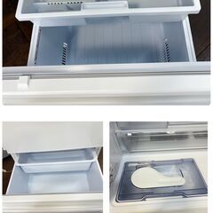 ジ541/  三菱電機 冷蔵庫 幅60cm 330L 右開き 3ドア 野菜室真ん中 氷点下ストッカー MR-CX33J-W 2025年の画像