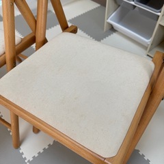 【受け渡し者決定】無印良品木製折りたたみ椅子　の画像