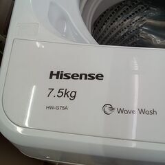 ★ジモティ割あり★ Hisense 洗濯機 HW-G75A 7.5Kg 21年製 動作確認／クリーニング済み TK7868【リユースのサカイつくば店】の画像