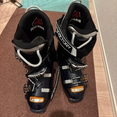 スキー板、靴、ウェア、グローブ、ゴーグル、カバン6点セットの画像