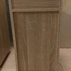 木目調キャビネット(二個)の画像