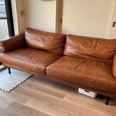 ニトリ　レザーソファセット/セット購入で高額割引ありの画像