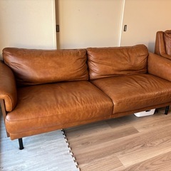 ニトリ　レザーソファセット/セット購入で高額割引ありの画像