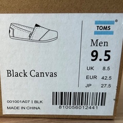 TOMS メンズスリッポン27.5cmの画像