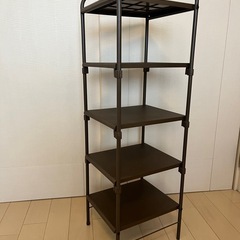 【¥0/無料】シューズラック（5段・ダークブラウン）スリムタイプの画像