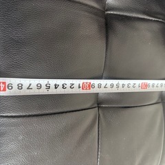 フェイクレザー　黒　収納スツール　の画像