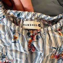 水色花柄ワンピース 80サイズの画像