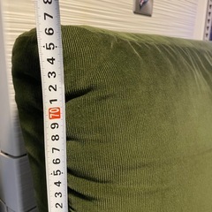 ②🟥本日12/28可🟥ファブリックソファ1.5人掛け2人掛けグリーンコーデュロイリクライニングの画像