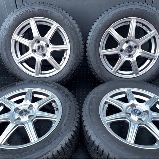 【値下げ！】バリ山　スタッドレス　185/65R15 92Q 2022年製　トーヨー　TOYO OBSERVE GIZ2 冬4本セット、15X5.5J 100-4H ＋42