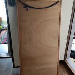 大型鏡　ミラー　木製縁の画像