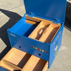 Disney DWEレッツプレイ (Let’s play) 木製箱　おもちゃ箱の画像