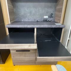 【リサイクルサービス八光】幅100　⭐️超破格⭐️パモウナ 食器棚 現行モデル・セラミック調天板（IDA-1002R）の画像