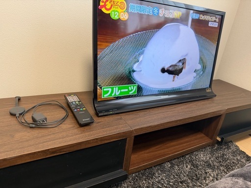 32型SHARP製液晶テレビ(テレビ台&Google Chromeキャスト付)