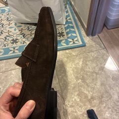 スエード靴(茶色)の画像