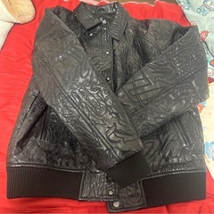 PELLE PELLE Marc Buchanan（ペレペレ　マーク　ブキャナン）総柄エンボス 本革 レザージャケットHIPHOP Y2K 00s 美品 大きめ重量感ありの画像