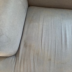 ソファ グレー 汚れありの画像