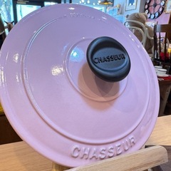 A7194【シャスール】ラウンドキャセロール 両手鍋 ホーロー鍋 ピンク 20cmの画像