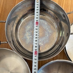 鍋　ボウル　ザル　お玉　セットの画像