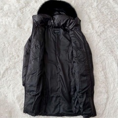 女性美品 INDIVI ロングダウンコート 36 ブラックの画像