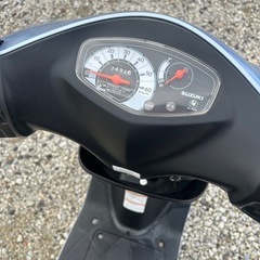 奈良発　スズキ アドレスV50G 実働 バッテリー新品 SUZUKI アドレス Address 原付 バイク 水色 4サイクル 中古車 現状販売 の画像