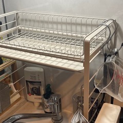 シンク上ラック　シンプル　白の画像