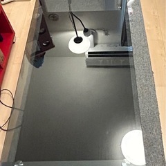 ガラステーブル　ニトリ　
110×60の画像