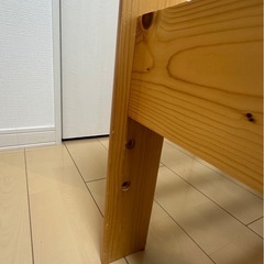 スノコタイプのシングルベッドフレーム中古の画像