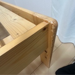 スノコタイプのシングルベッドフレーム中古の画像