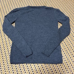 【AOKI】LES MUESウール100%リブカーディガン S グレー 手洗い可の画像