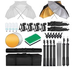 【新品/箱未開封】ライトスタンドセット グリーンバック YouTubeや動画撮影の画像