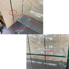 昭和レトロ 3段 ディスプレイショーケース 幅44.5×奥行23.5×高さ43ｃｍ 全面ガラス ガラスケース スライド扉 コンパクト 飾り棚 レトロ 札幌市手稲区の画像