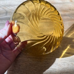 サラダボール　フルーツ皿　ガラス製　3個　シロップ入れの画像