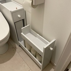 トイレにコンパクトにおける収納の画像