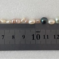 淡水パールミックス　30粒　両穴　ハンドメイド素材　作品作りの画像