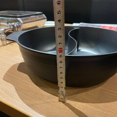 新品 二色鍋 フッ素加工 仕切り付き 卓上鍋 両手鍋 （火鍋・しゃぶしゃぶ用）8個まとめ売りの画像