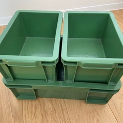 コンテナボックス 大1＋小2セット スタッキングの画像
