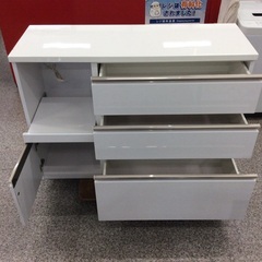 【三幸ジャパンのキッチンボード】キッチンボード　三幸ジャパン レンジボード 食器棚 カップボード  幅119.4cm ：ホワイトの画像