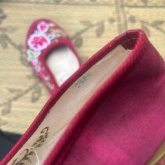 刺繍　くつの画像