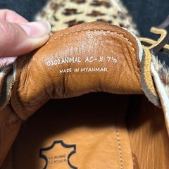 J＆W.DAWSON ヒョウ柄 モカシンシューズの画像